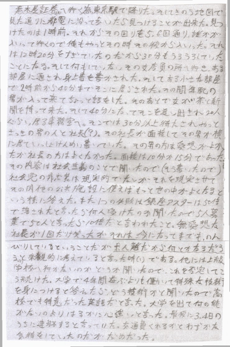 就職試験