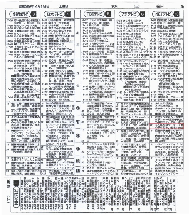 テレビ欄
